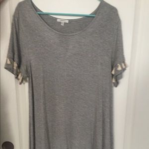 Grey dress with tassles